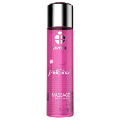SUECO - ACEITE DE MASAJE FRUITY LOVE EFECTO CALOR ROSA FRAMBUESA Y RUIBARBO 120 ML