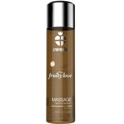 SUECO - ACEITE DE MASAJE EFECTO CALOR FRUIT LOVE CHOCOLATE NEGRO INTENSO 120 ML