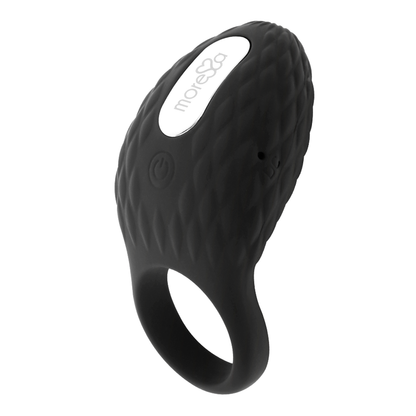Imagem detalhada do MORESSA Anel Vibrante Recarregável Premium Zac, mostrando seu design ergonómico e material de silicone.