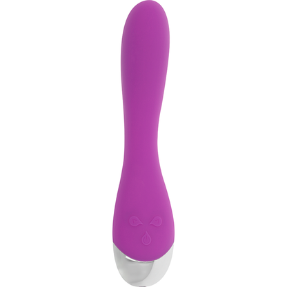 OHMAMA Vibrador Curvo Ponto G 6 Modos e Velocidades Lilás 20,5 cm, mostrando seu design ergonômico e cor.