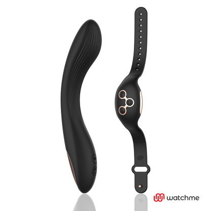 Vibrador ANNE'S DESIRE Curve preto e dourado com controlo remoto WATCHME