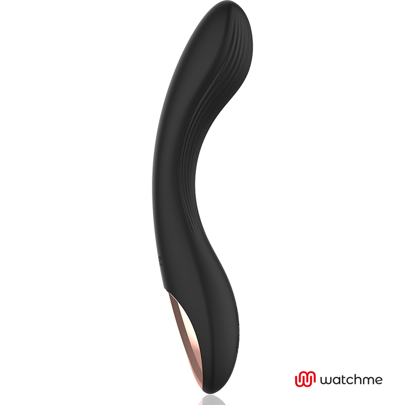 Vibrador ANNE'S DESIRE Curve preto e dourado com controlo remoto WATCHME