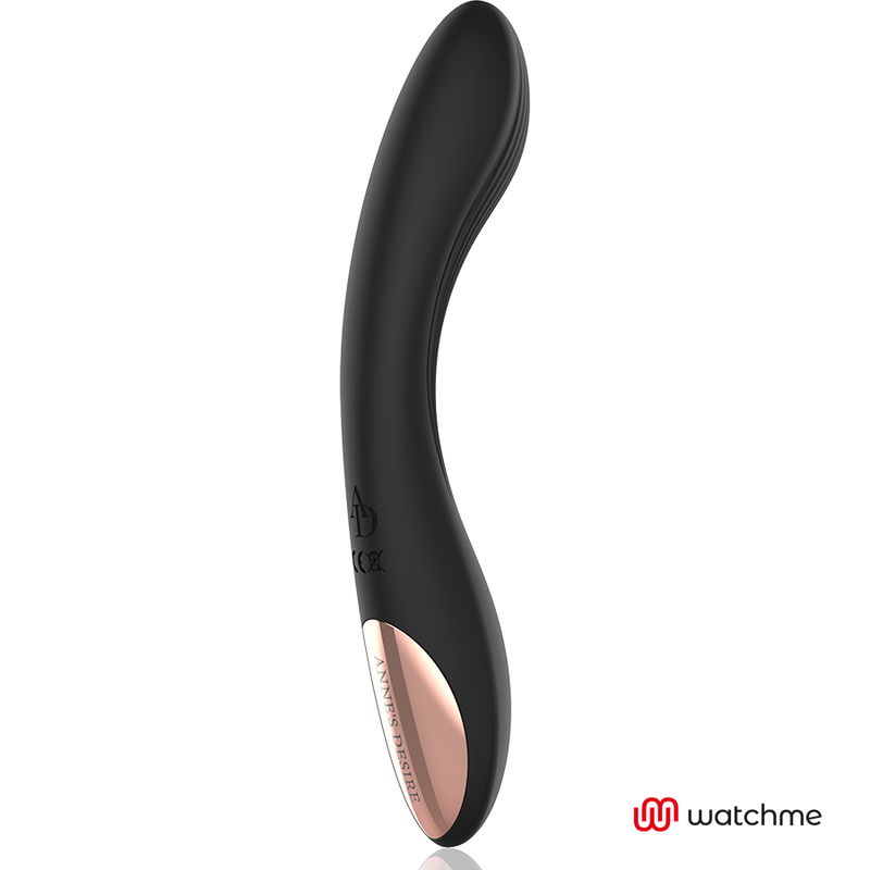 Vibrador ANNE'S DESIRE Curve preto e dourado com controlo remoto WATCHME
