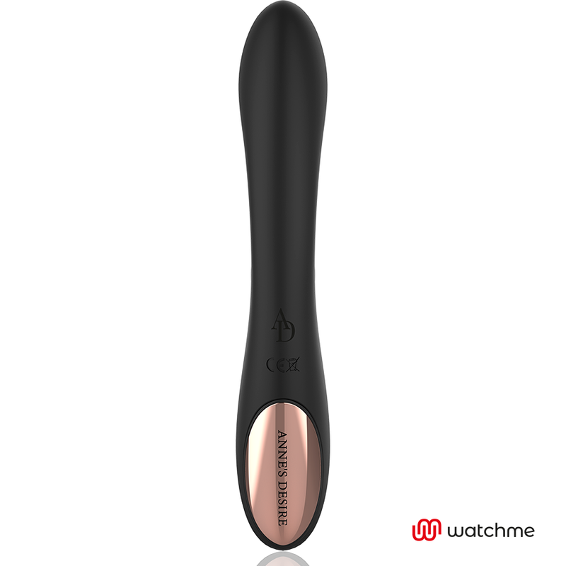 Vibrador ANNE'S DESIRE Curve preto e dourado com controlo remoto WATCHME