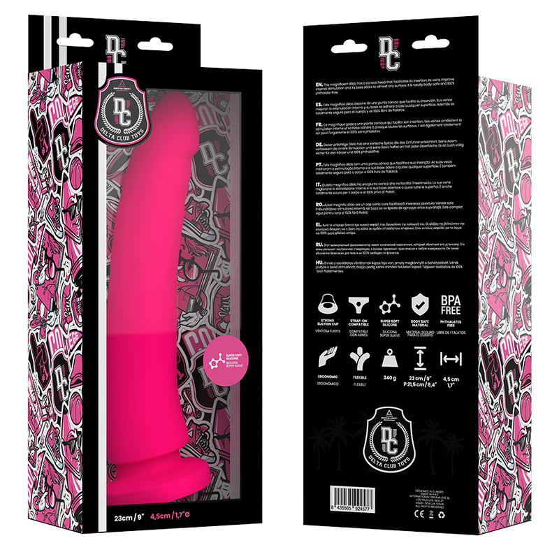 DELTA CLUB - JUGUETES CONSOLADORES MÉDICOS DE SILICONA ROSA 23 CM -O- 4.5 CM