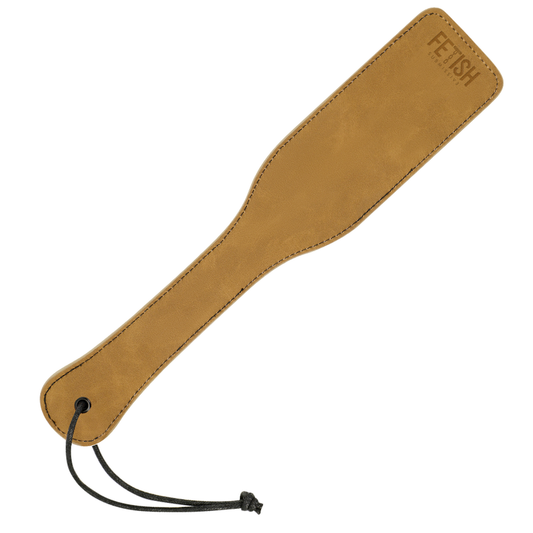 Close-up of the FETISH SUBMISSIVE Vegan Leather BDSM Whip, showing its durable material and design.