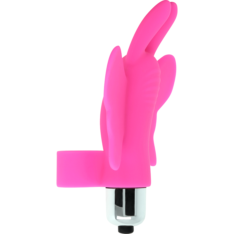 Close-up of the OHMAMA Dedal Vibratório Estimulante Borboleta showing its ergonomic design and textured wings.