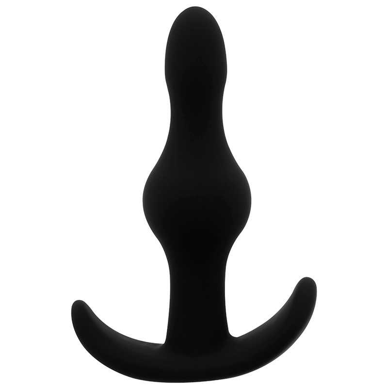 Close-up do Plug Anal de Silicone Ohmama 8cm, mostrando sua textura suave e design ergonómico para uso seguro e confortável.