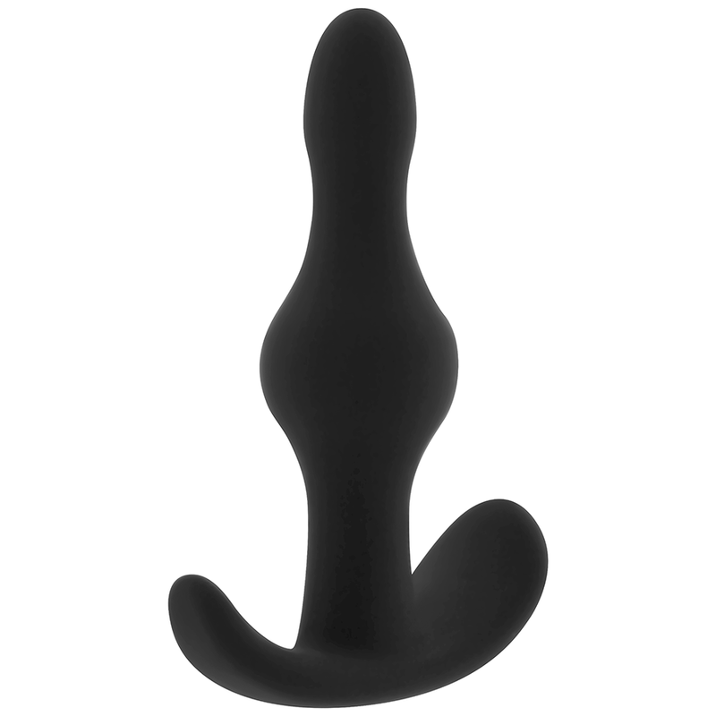 Close-up do Plug Anal de Silicone Ohmama 8cm, mostrando sua textura suave e design ergonómico para uso seguro e confortável.