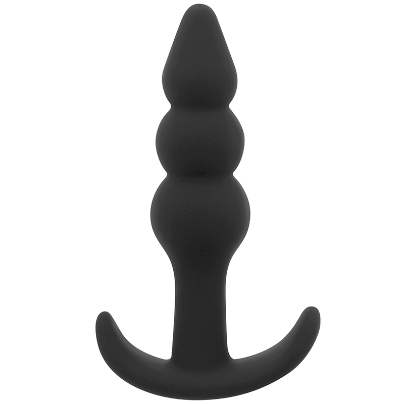 Close-up do Plug Anal de Silicone Hipoalergénico OHMAMA 9,2 cm mostrando seu material e design ergonómico.