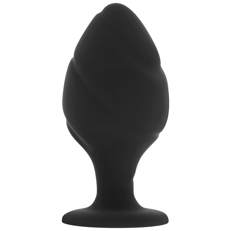Close-up do Plug Anal de Silicone OHMAMA S com Ventosa, destacando seu design ergonómico e material macio.