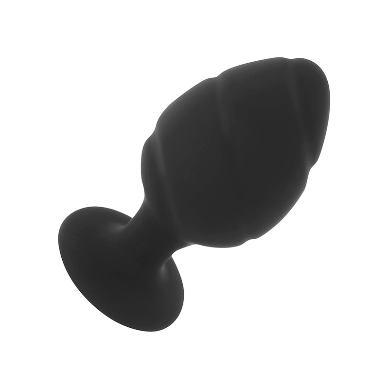 Close-up do Plug Anal de Silicone OHMAMA S com Ventosa, destacando seu design ergonómico e material macio.