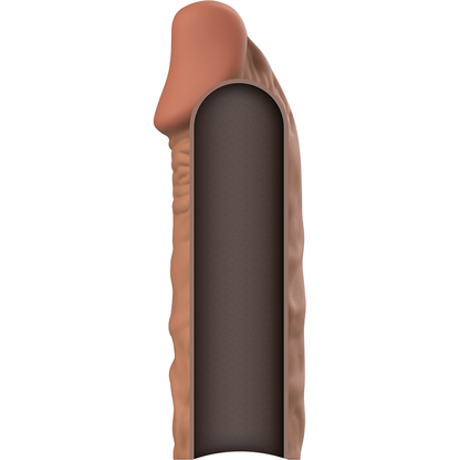 Extensão de Pénis VirilXL V5 Marrom de Silicone Líquido