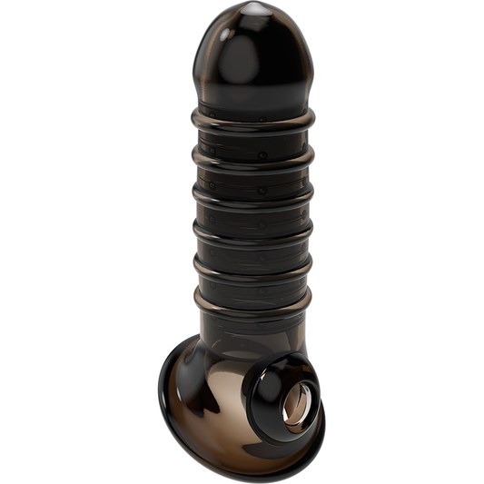 VIRILXL Extensão e Bainha para Pénis V15 Preta com textura e design ergonómico