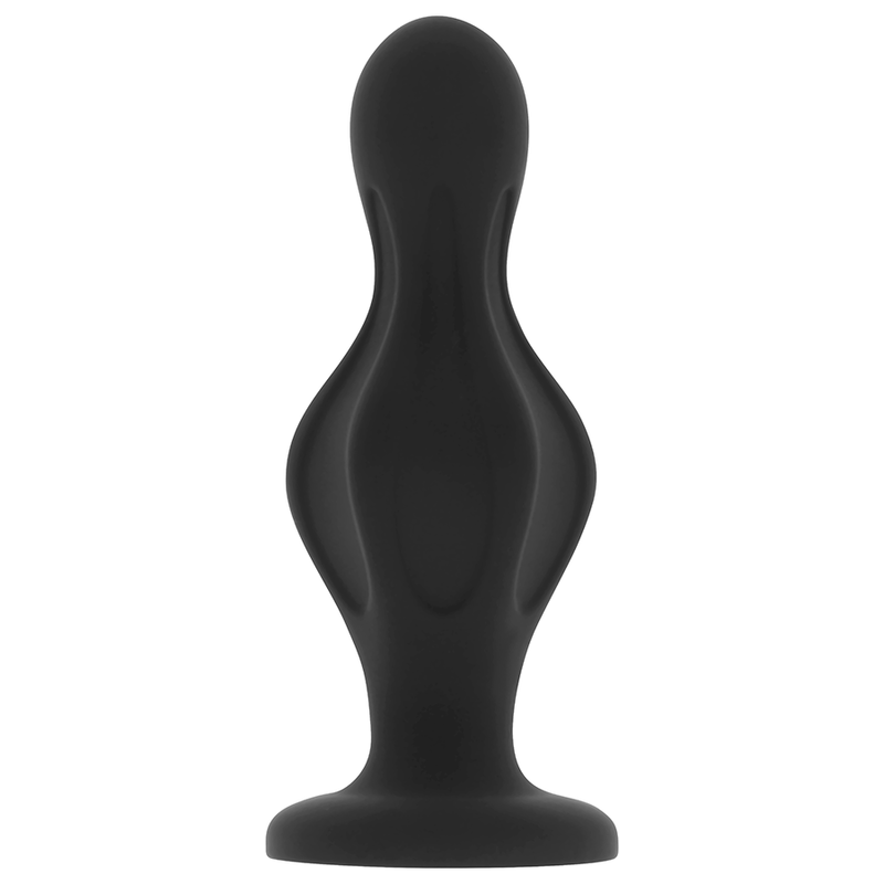 Close-up do Plug Anal de Silicone Ergonómico OHMAMA 12 CM com ventosa.