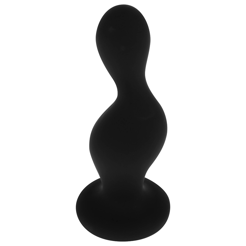 Plug anal de silicone OHMAMA P-Point de 12 cm, mostrando o design ergonómico e a ventosa na base.