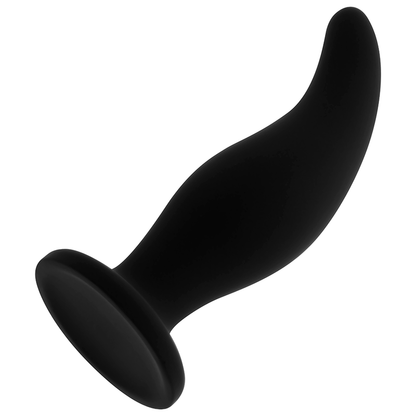 Plug Anal Curvo de Silicone Ponto P da OHMAMA, detalhe do design ergonómico e material macio