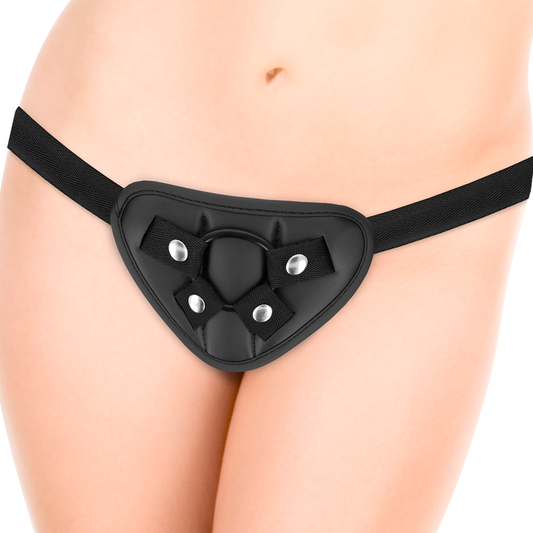 Dildo strap-on realista CYBER SILICOCK Master Huck com arnês e controlo remoto.