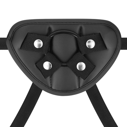 Close-up do CYBER SILICOCK Conjunto Strap-on Master Ben de Silicone com Controle Remoto.