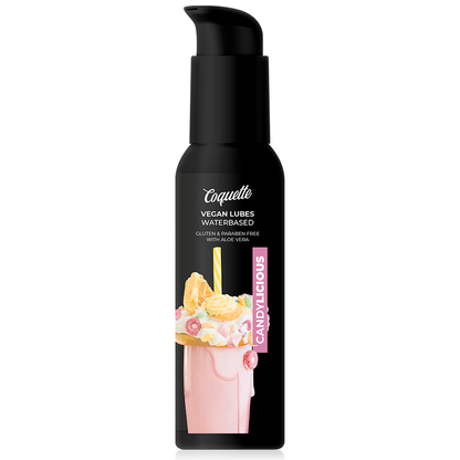 COQUETTE CHIC DESIRE Lubrificante Vegano Candylicious Premium 100ml, frasco com design elegante.