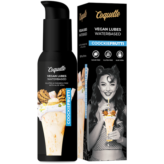 Embalagem do Lubrificante Vegano Premium COQUETTE CHIC DESIRE Cookiefrutti 100ml