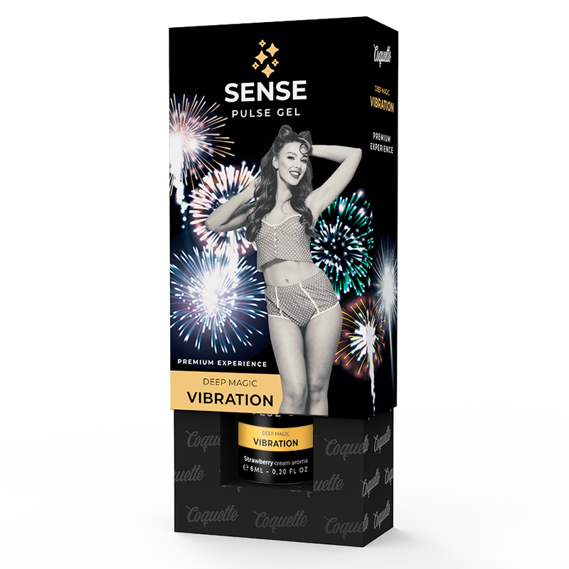 COQUETTE CHIC DESIRE Gel Vibrador Líquido Morango Pulse Premium 6ML para estimulação unissexo.