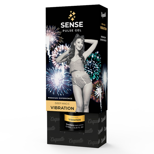 COQUETTE CHIC DESIRE Gel Vibrador Líquido Morango Pulse Premium 6ML para estimulação unissexo.