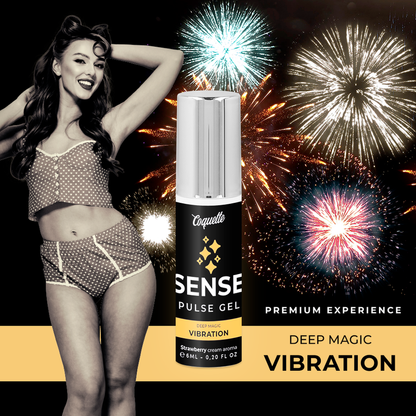 COQUETTE CHIC DESIRE Gel Vibrador Líquido Morango Pulse Premium 6ML para estimulação unissexo.