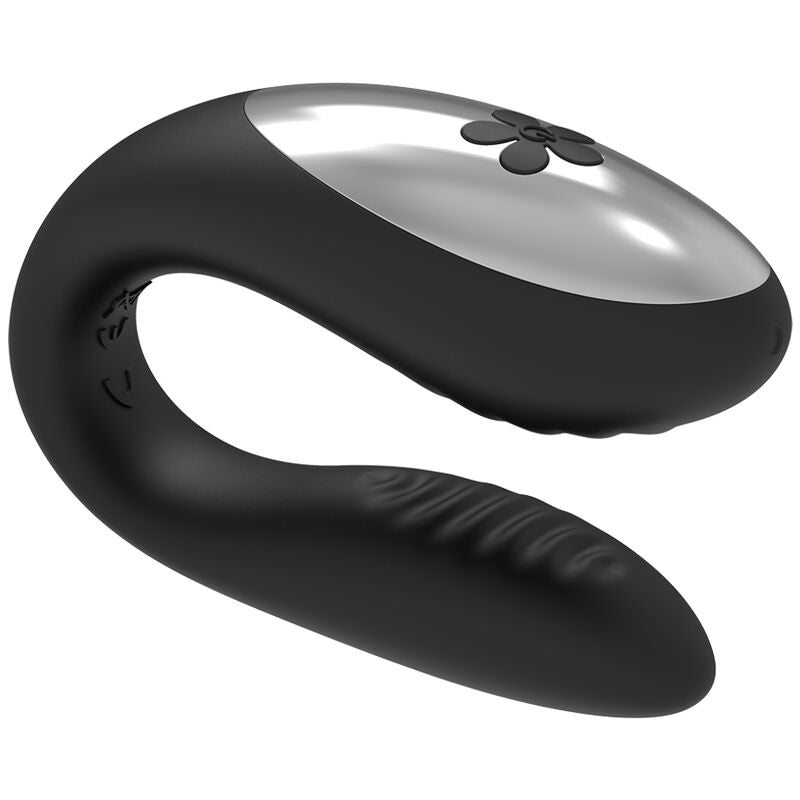Close-up do vibrador BRILLY GLAM para casais com controle remoto, destacando seu design ergonômico e acabamento em silicone.