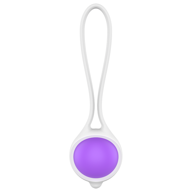Close-up da Bola Geisha WOMANVIBE Keisy I em silicone, mostrando a sua forma e textura suave.
