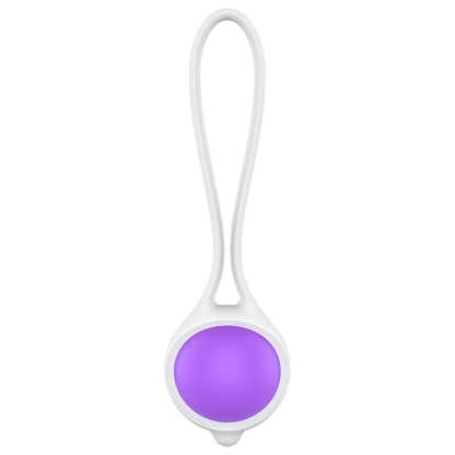 Close-up da Bola Geisha WOMANVIBE Keisy I em silicone, mostrando a sua forma e textura suave.