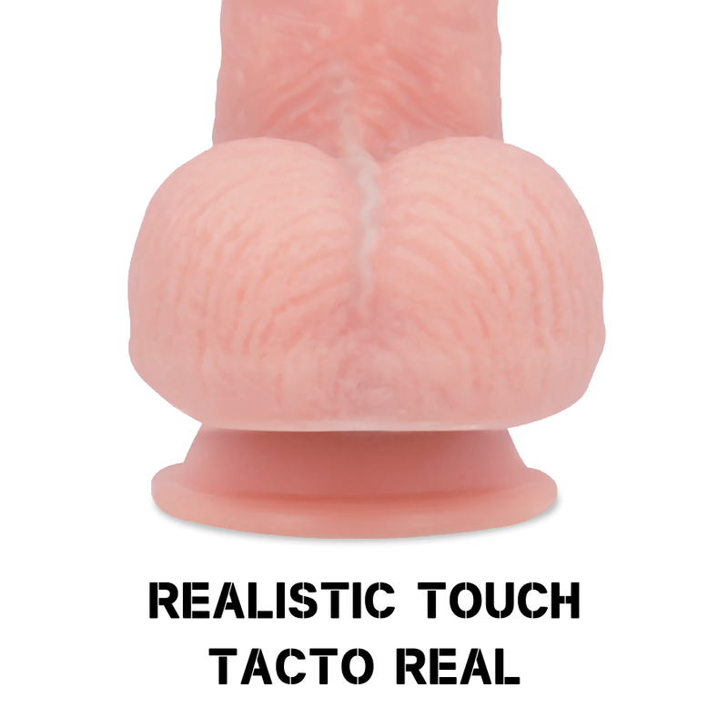 Imagem do arnês e dildo realista Rockarmy Leopardo Dupla Densidade 23 cm.