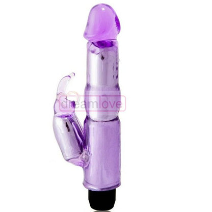 Vibrador Coelho Fantasia BAILE com estimulador clitoriano e design ergonómico na cor roxa