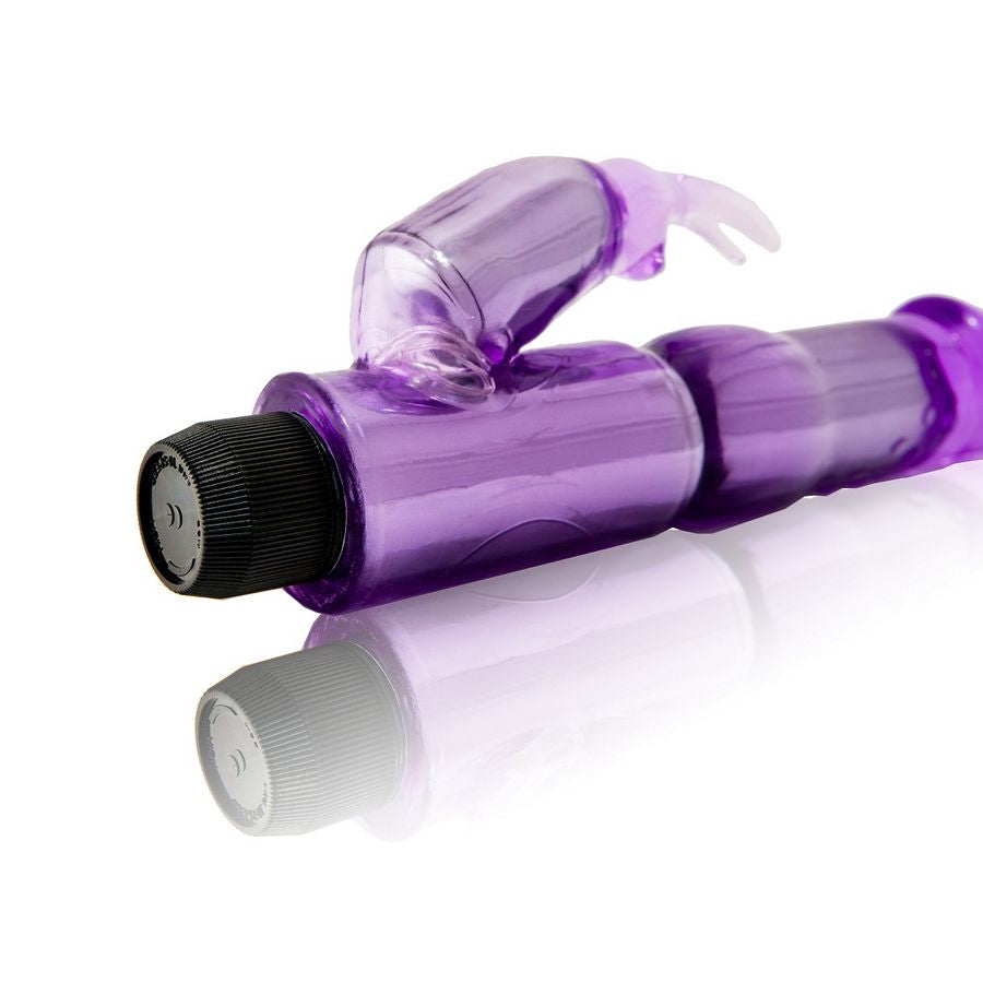 Vibrador Coelho Fantasia BAILE com estimulador clitoriano e design ergonómico na cor roxa