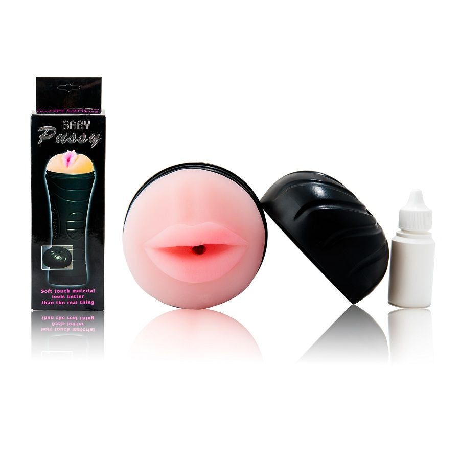 Close-up do Masturbador Masculino BAILE Boca Sensual Pure Skin, mostrando a textura realista e o design.
