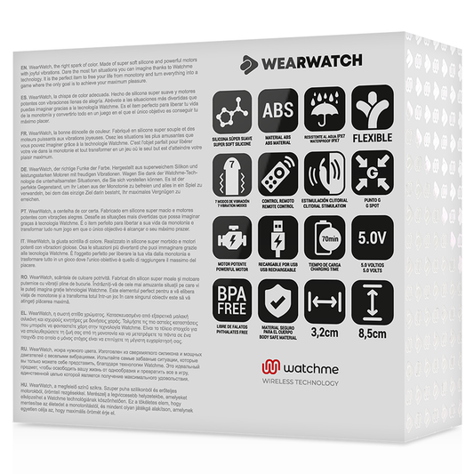 WEARWATCH - WATCHME VIBRADOR CON DOBLE TECNOLOGÍA AGUA DE MAR / NIEVE