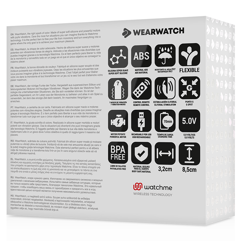 WEARWATCH - RELOJ VIBRADOR DE DOBLE TECNOLOGÍA AGUAMARINA/JET