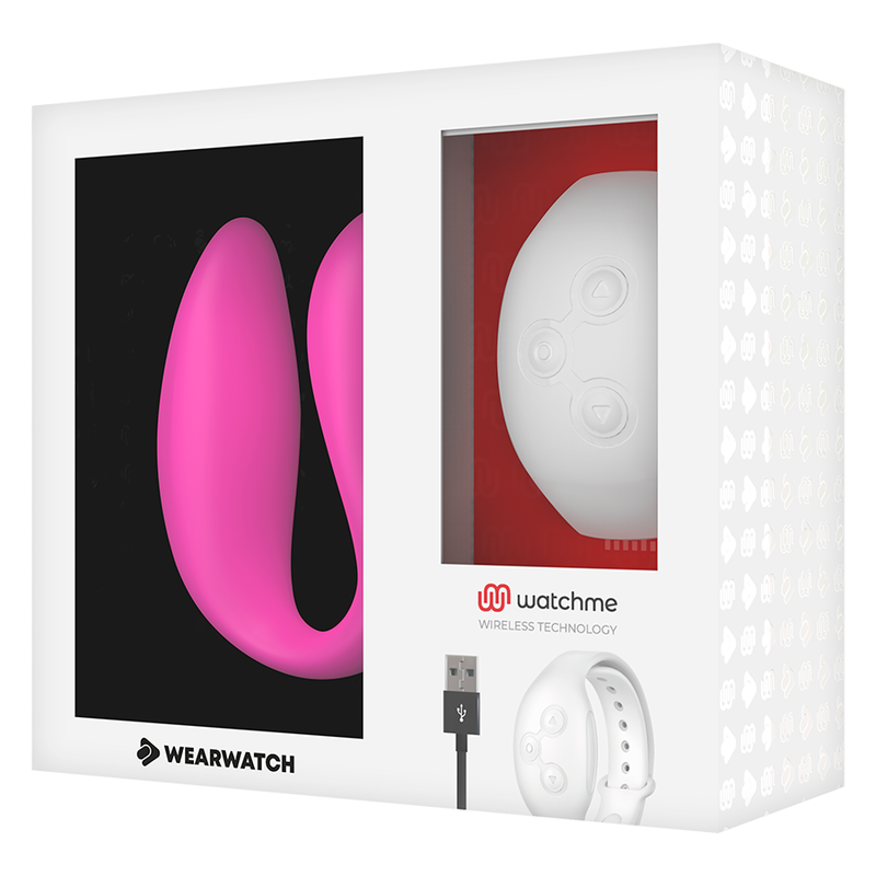 WEARWATCH - VIBRADOR WATCHME DOBLE TECNOLOGÍA FUCSIA / NIEVE