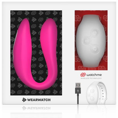 WEARWATCH - VIBRADOR WATCHME DOBLE TECNOLOGÍA FUCSIA / NIEVE