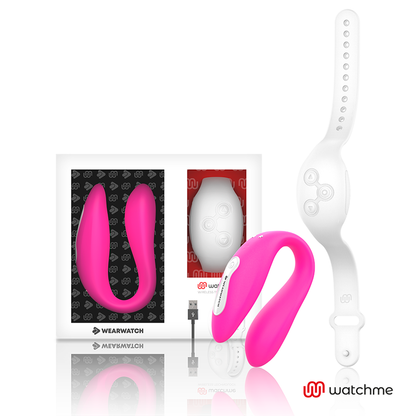 WEARWATCH - VIBRADOR WATCHME DOBLE TECNOLOGÍA FUCSIA / NIEVE