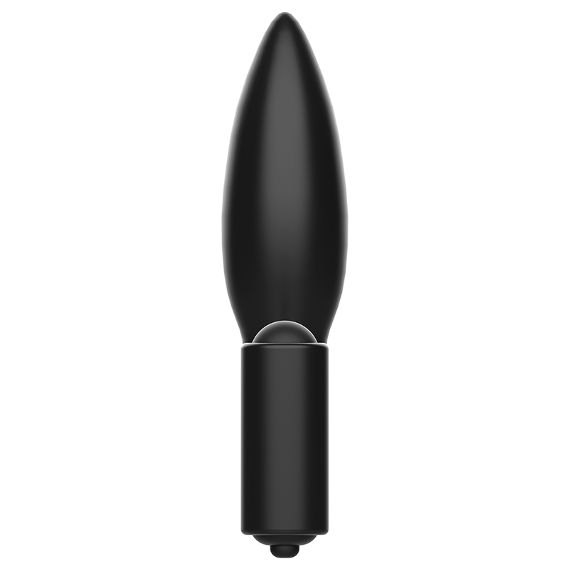 Close-up of the ADDICTED TOYS Vibrating Anal Plug with Penile Ring, showing its silicone texture and features.